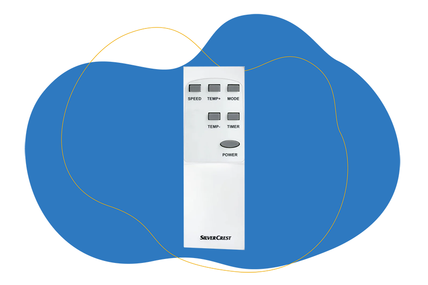 Fernbedienung der mobilen Klimaanlage Silvercrest PD-8871 von Lidl im Test